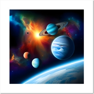 Galactic Dreams: Celestial Planets in Space Posters and Art